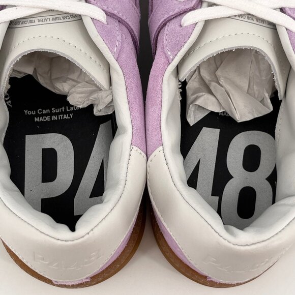 P448 Monza Sneaker Size EU 40 Suede Leather Upper Lavender Gum Sole - Picture 8 of 16